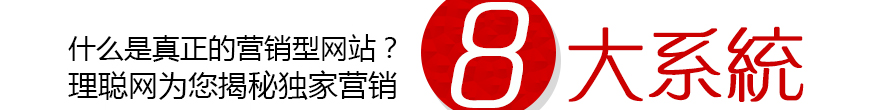 什么是真正的营销型网站？理聪网为您揭秘独家营销八大系统。